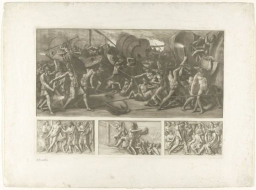 Four scenes from the Trojan War