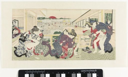 Lovers' Paraplu on a Veranda