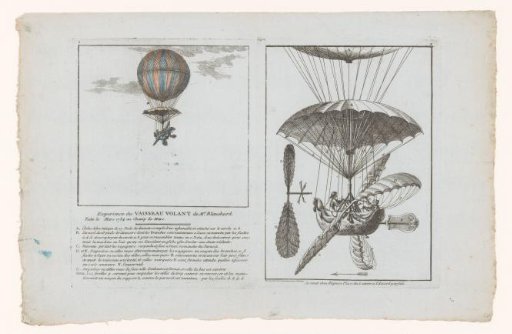 Hot-air balloon by Jean-Pierre Blanchard