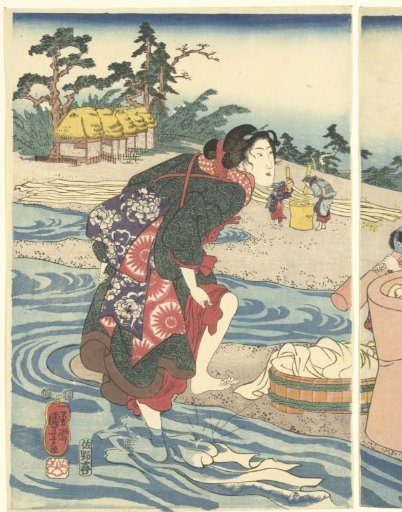 The Chofu Tama river in the province of Musashi