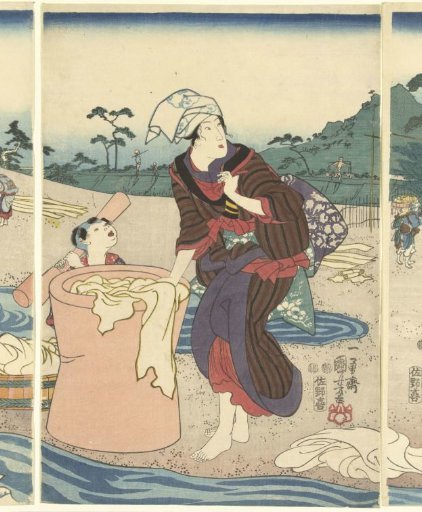 The Chofu Tama river in the province of Musashi