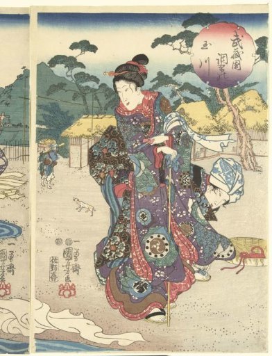 The Chofu Tama river in the province of Musashi