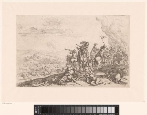 Battlefield with a cavalry skirmish