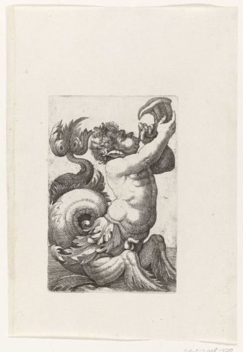 Triton blowing on a shell
