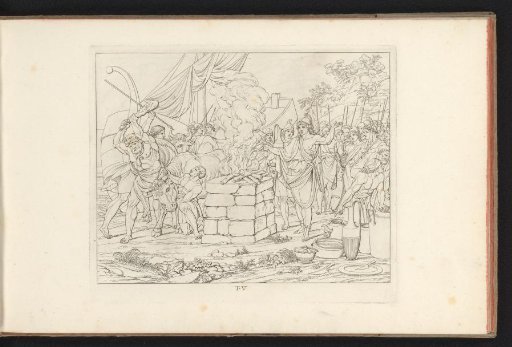 Hercules Sacrifices a Bull to Neptune Before the Departure of the Argonauts with the Ship Argo