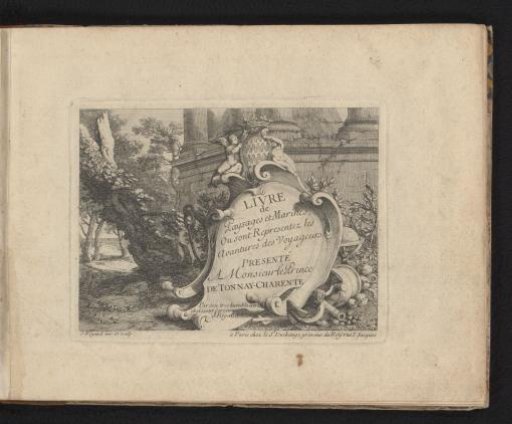 Title Print for a Series of Landscapes Depicting the Adventures of Travelers