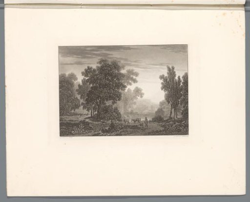 Landscape with shepherds and a temple in the distance
