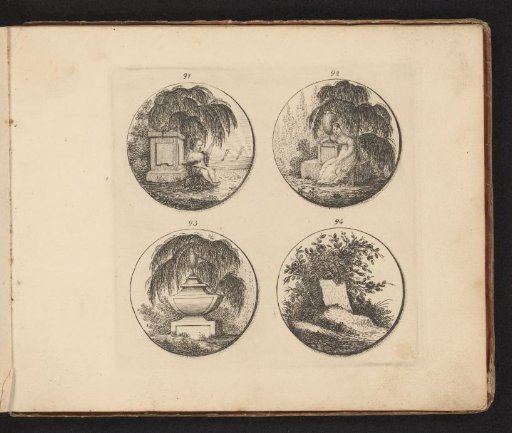Four examples of mourning jewelry
