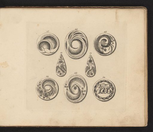 Eight Examples of Hair Medallions and Mourning Jewelry