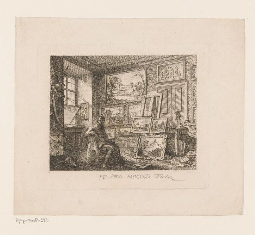Self-portrait in the studio