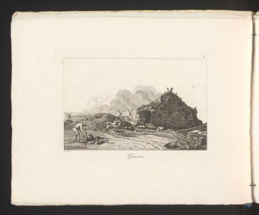 Kneeling woman at a water well