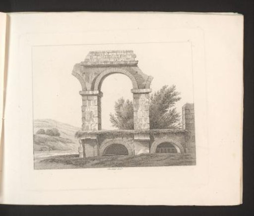 Landscape with the ruin of an arch structure