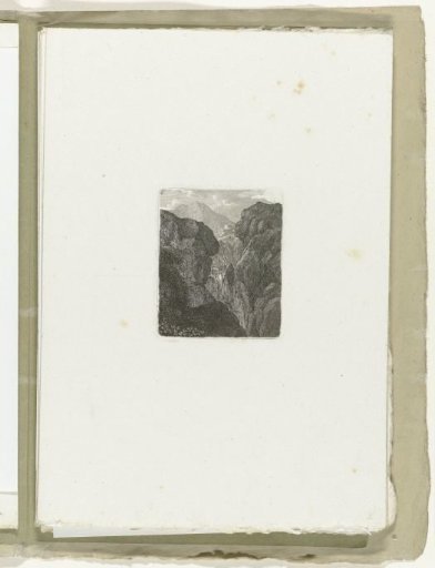 Waterfall between steep rocks