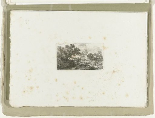 Landscape with a bridge over a stream