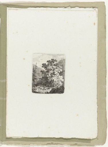 Hunter in a mountain landscape