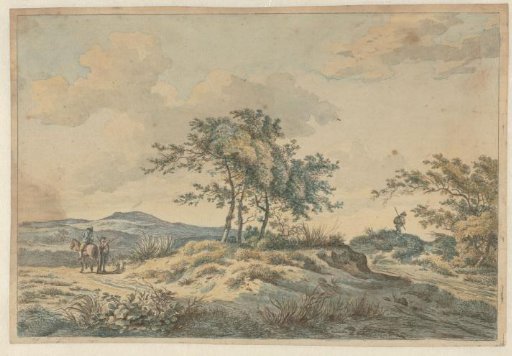 Landscape with a horseman and a pedestrian