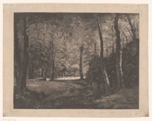Shepherdess in the forest of Rochecardon
