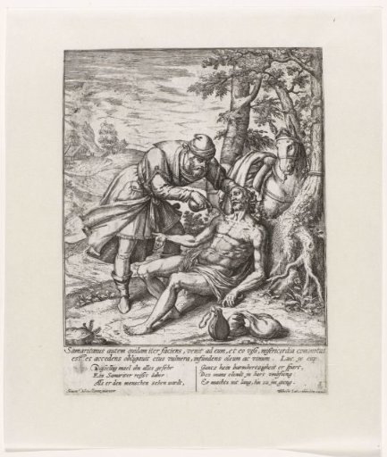 The Good Samaritan Tending the Wounds of the Robbed Traveler