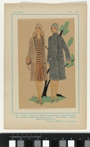 Très Parisien, 1928, No. 9: 8.- YOUTH. Coat in Kadsourah...