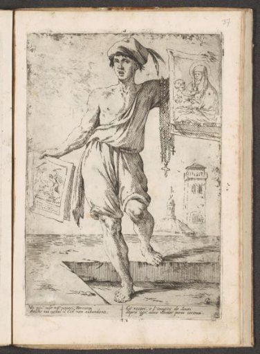 Seller of holy pictures and rosaries