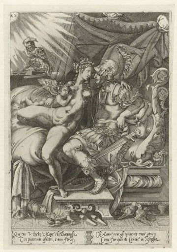 Mars and Venus as lovers