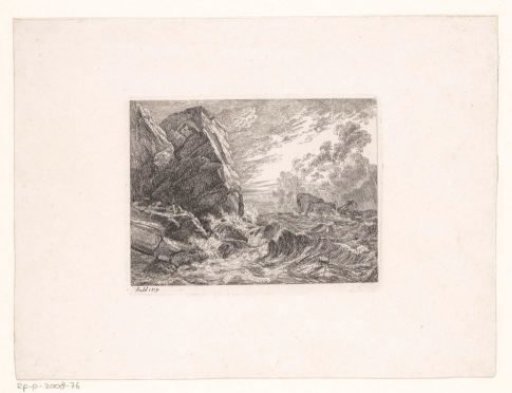 Shipwreck on a rocky coast