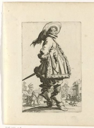 Gentleman with a sword, facing right