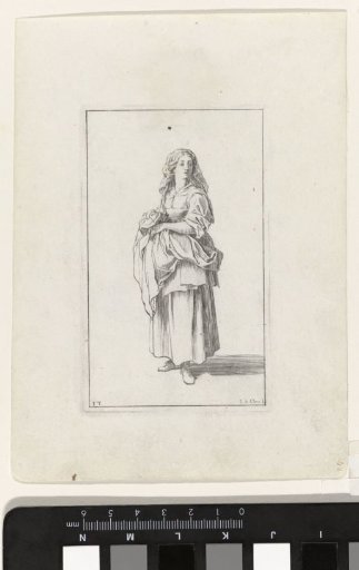 Young milkmaid with her skirts lifted