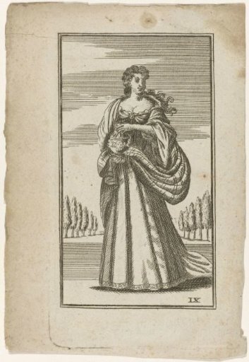 Standing Woman Holding a Vase, Seen from the Front