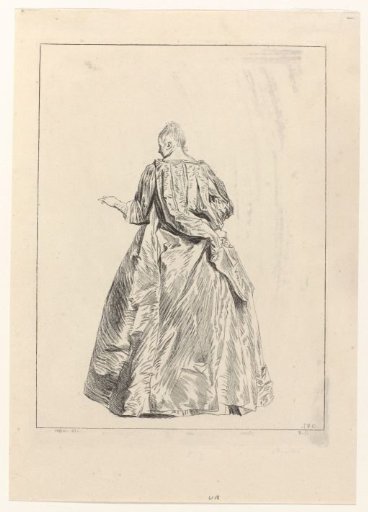 Standing Woman Seen from Behind at an Angle