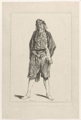 Standing Man with a Pointed Mustache