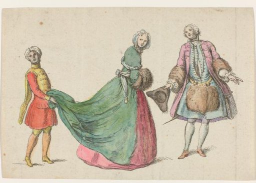 Elegant Man and Woman with a Black Page