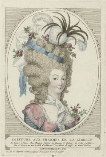 Coiffures, Poufs, Hats and Bonnets: Two Coiffures by the Hairdresser Depain