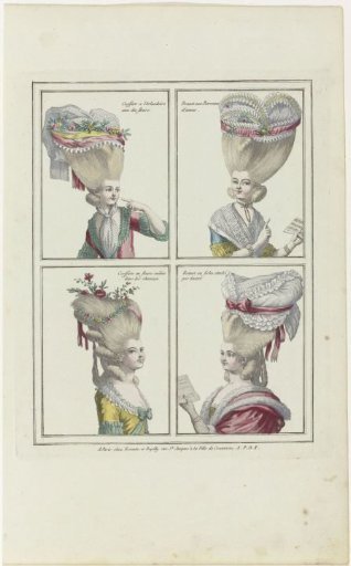 Gallery of French Fashions and Costumes, 1778, E 30: Hairdresser in the Irish Style (...)