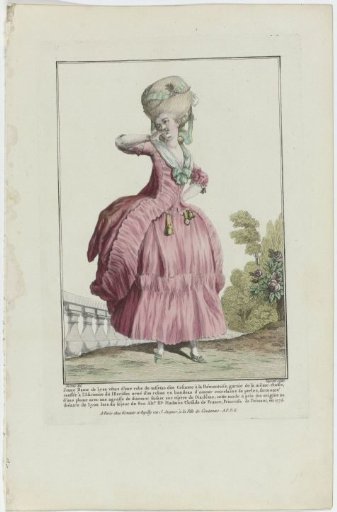 Gallery of French Fashions and Costumes, 1778, N 77: Young Lady of Lyon (...)