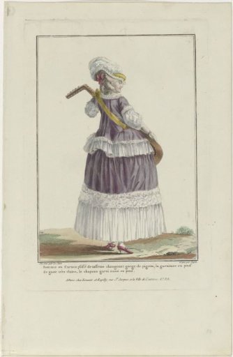 Gallery of French Fashions and Costumes, 1778, P 88: Woman in a Pleated Caraco (...)