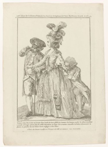 Gallery of French Fashions and Costumes, 1780, ee 169 (bis): Woman Wearing a Levite (...)