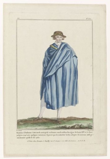 Gallery of French Fashions and Costumes, 1780, ee 171 (bis): Coat in the Italian Style (...)