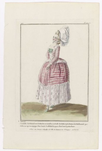 Gallery of French Fashions and Costumes, 1780, ee 172 (bis): Polonaise-style Camisole (...)