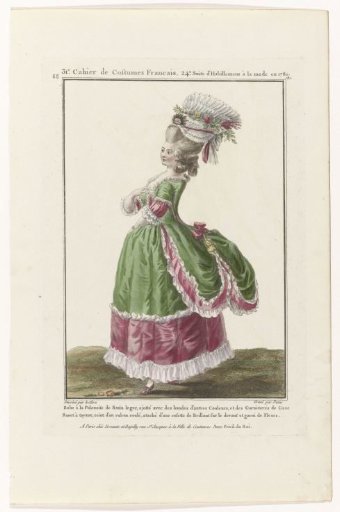 Gallery of French Fashions and Costumes, 1780, gg 181: Polonaise-style Dress (...)