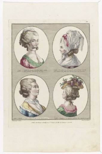 Gallery of French Fashions and Costumes, 1780, 201: Coiffure in the Style of a Child (...)