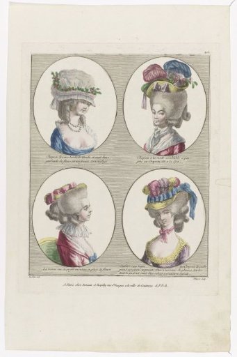 Gallery of French Fashions and Costumes, 1780, 203: Hat of Gauze (...)