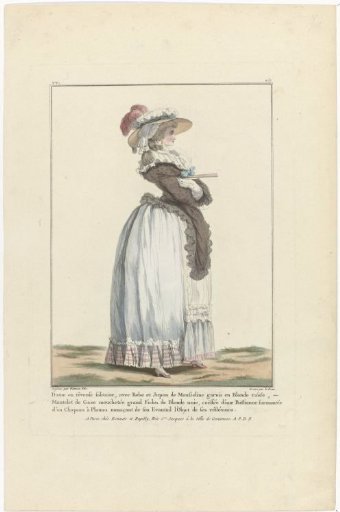 Gallery of French Fashions and Costumes, 1784, vv 257: Lady in a solitary reverie..