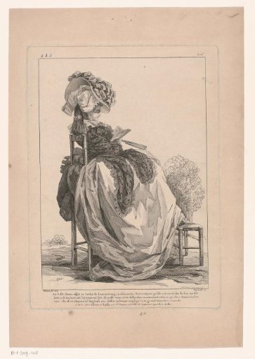 Gallery of French Fashion and Costumes, 1785, ddd 306: The beautiful Suzon (...)