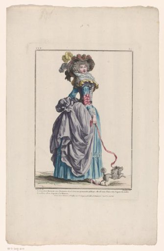 Gallery of French Fashions and Costumes, 1786, eee 312: The Coquettish Marinett (...)