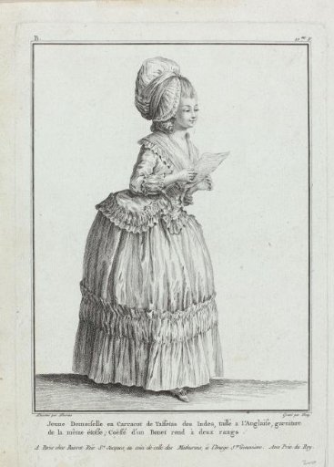 Young lady in a caraco of Indian taffeta (...)