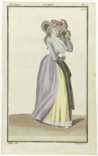 Magasin des Modes Nouvelles Françaises et Anglaises, 10 December 1786, 2nd Year, 3rd Issue, Pl. 1