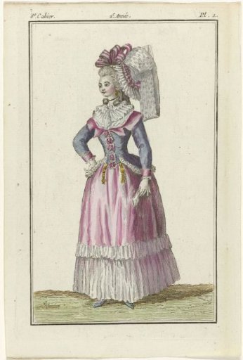 Magasin des Modes Nouvelles Françaises et Anglaises, copy after 1787, Pl. 1, 8th Issue