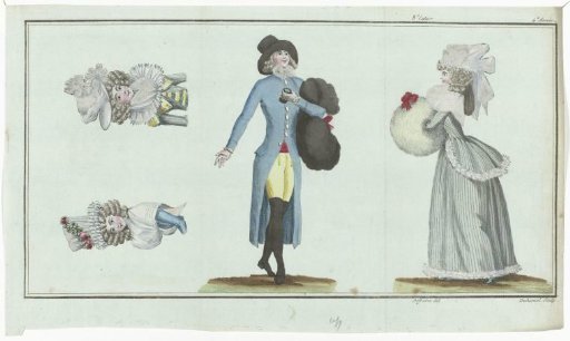 Magasin des Modes Nouvelles Françaises et Anglaises, 11 February 1789, Pl. 1, 2 et 3