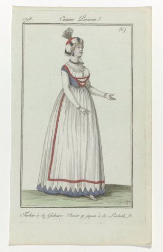 Journal des Dames et des Modes, Parisian Costume, 11 February 1798, (6): Turban à la Gulnar (...)